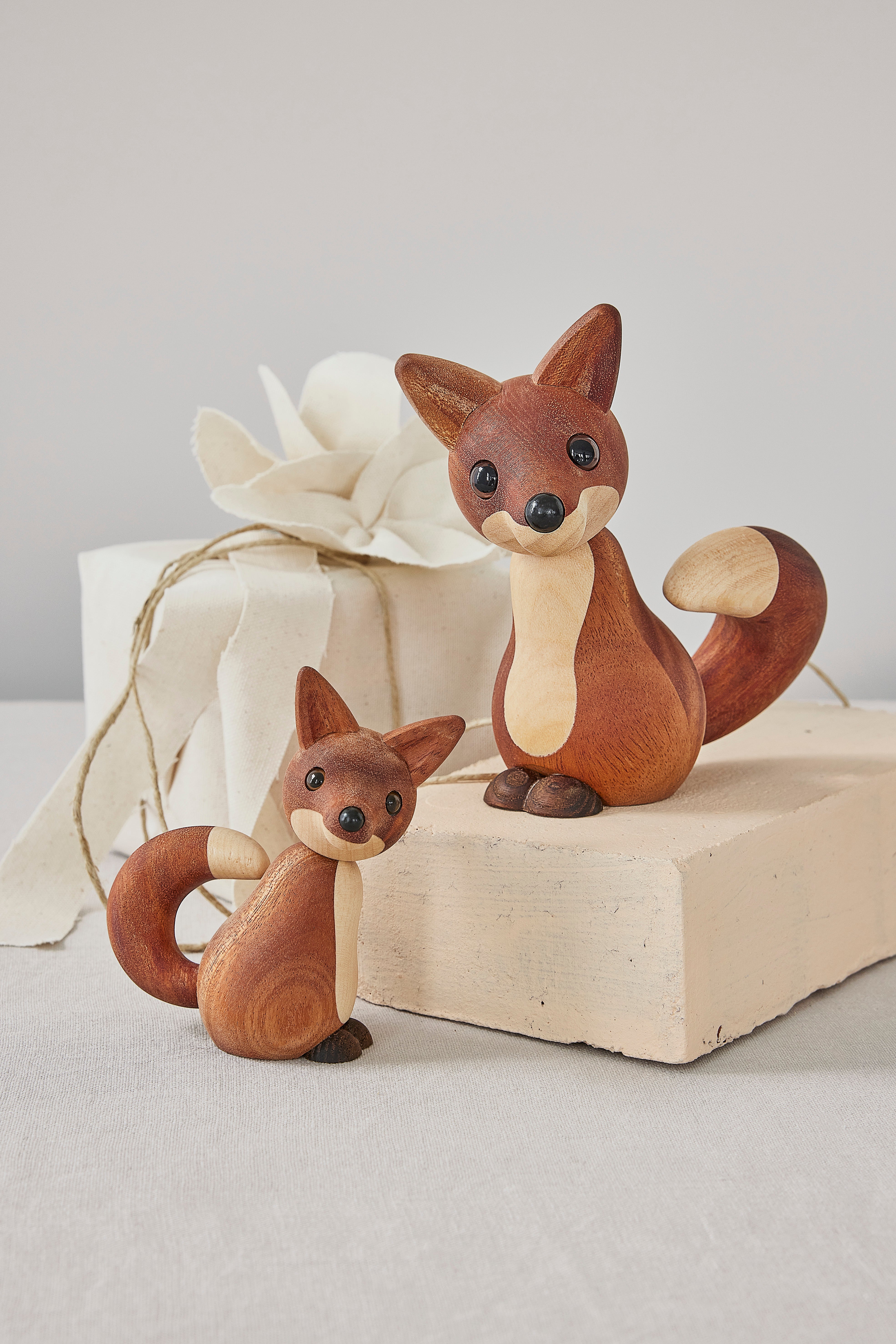 Foxy træfigur - ahorn